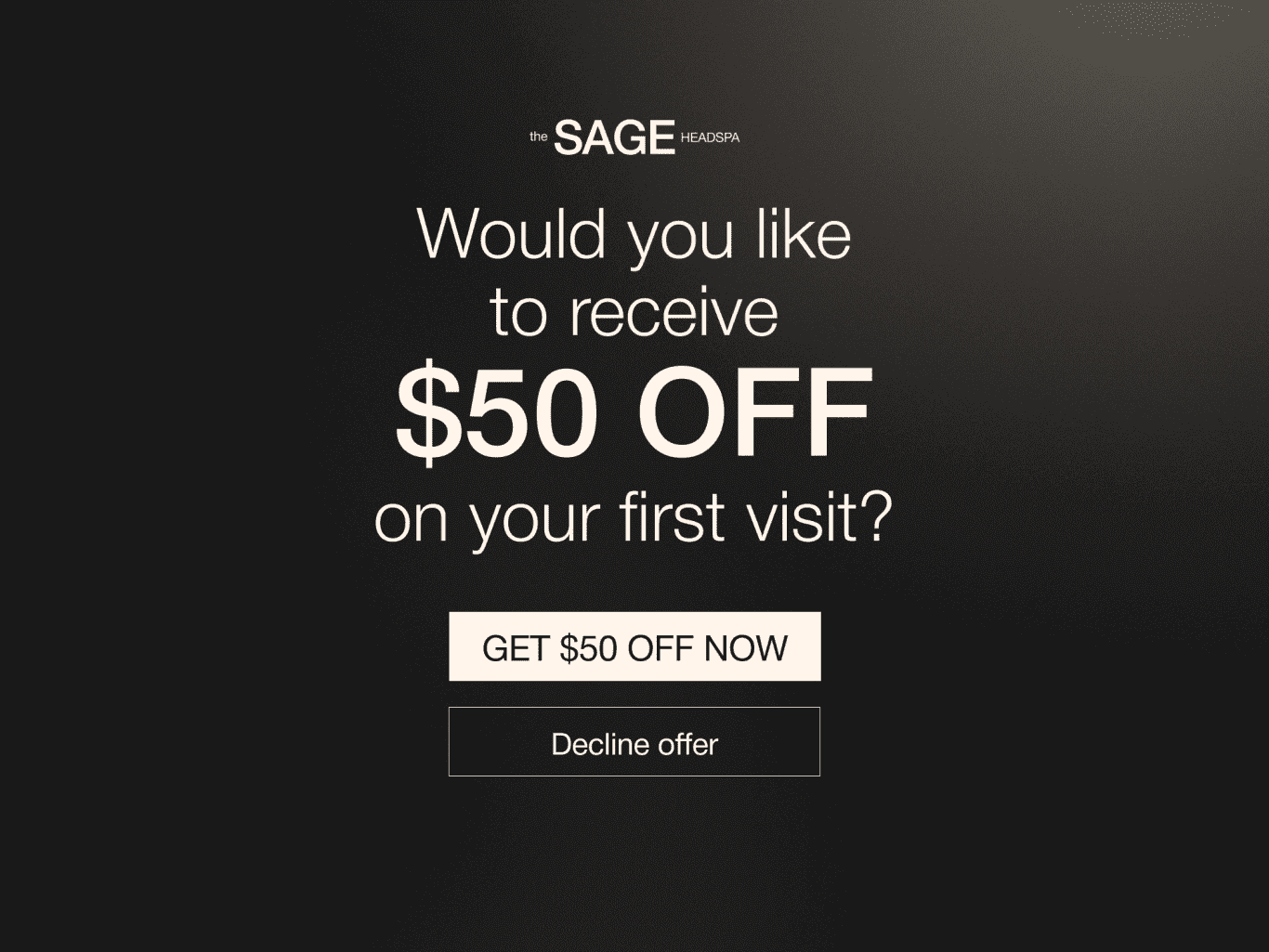 Sage HeadSpa Winter Park, FL Featured Special